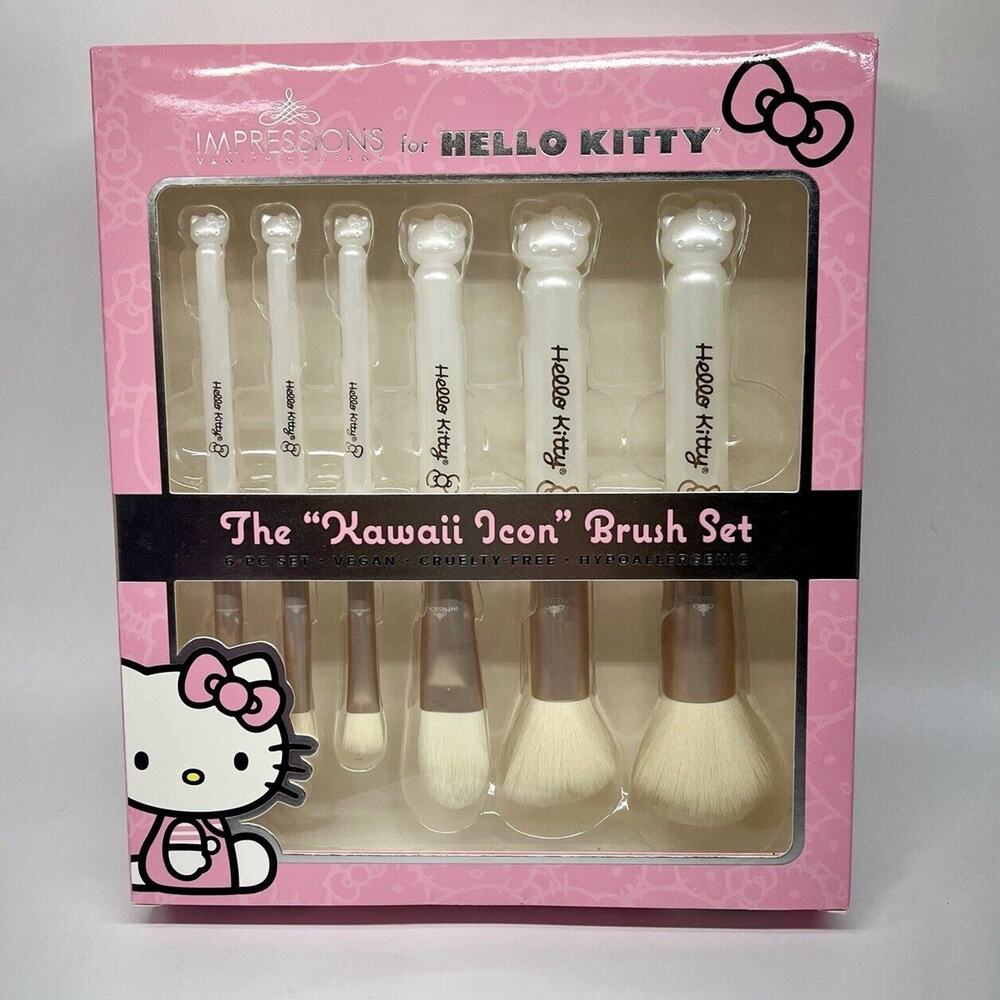 Hello Kitty Impressions The Kawaii Makeup Brush Set White HK Beauty